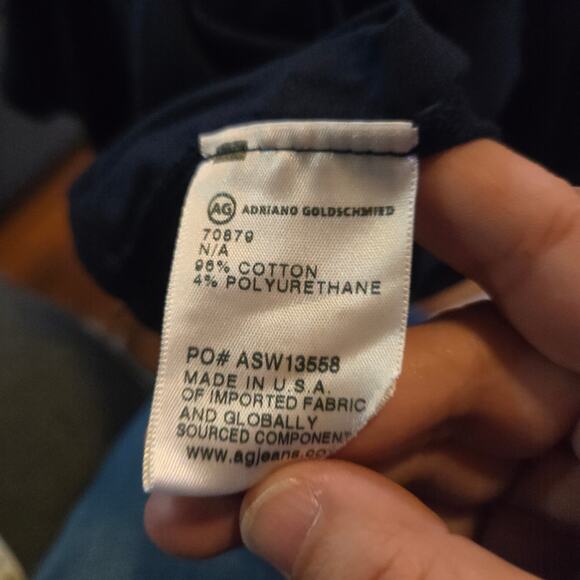 AG Adriano Goldschmied Navy Crew Neck Shirt Size M - Picture 4 of 7